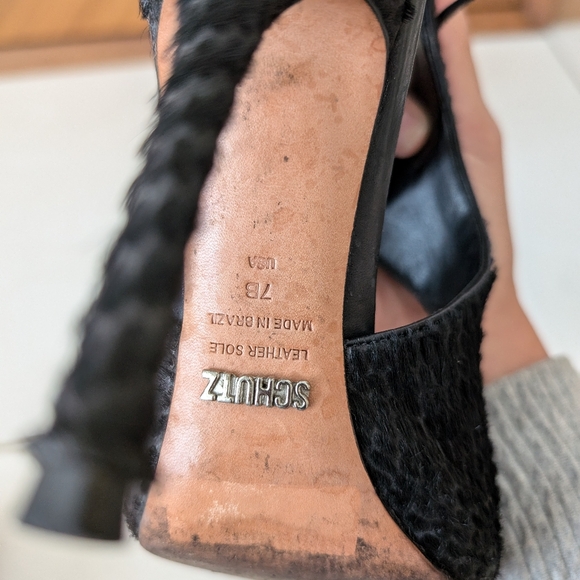 Shutz Black Snake Skin High Heels - Picture 6 of 6